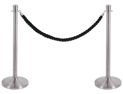 Poste separador cromado acetinado altura 940 mm base 320 mm , Branca , 75517 , 8595578317862
